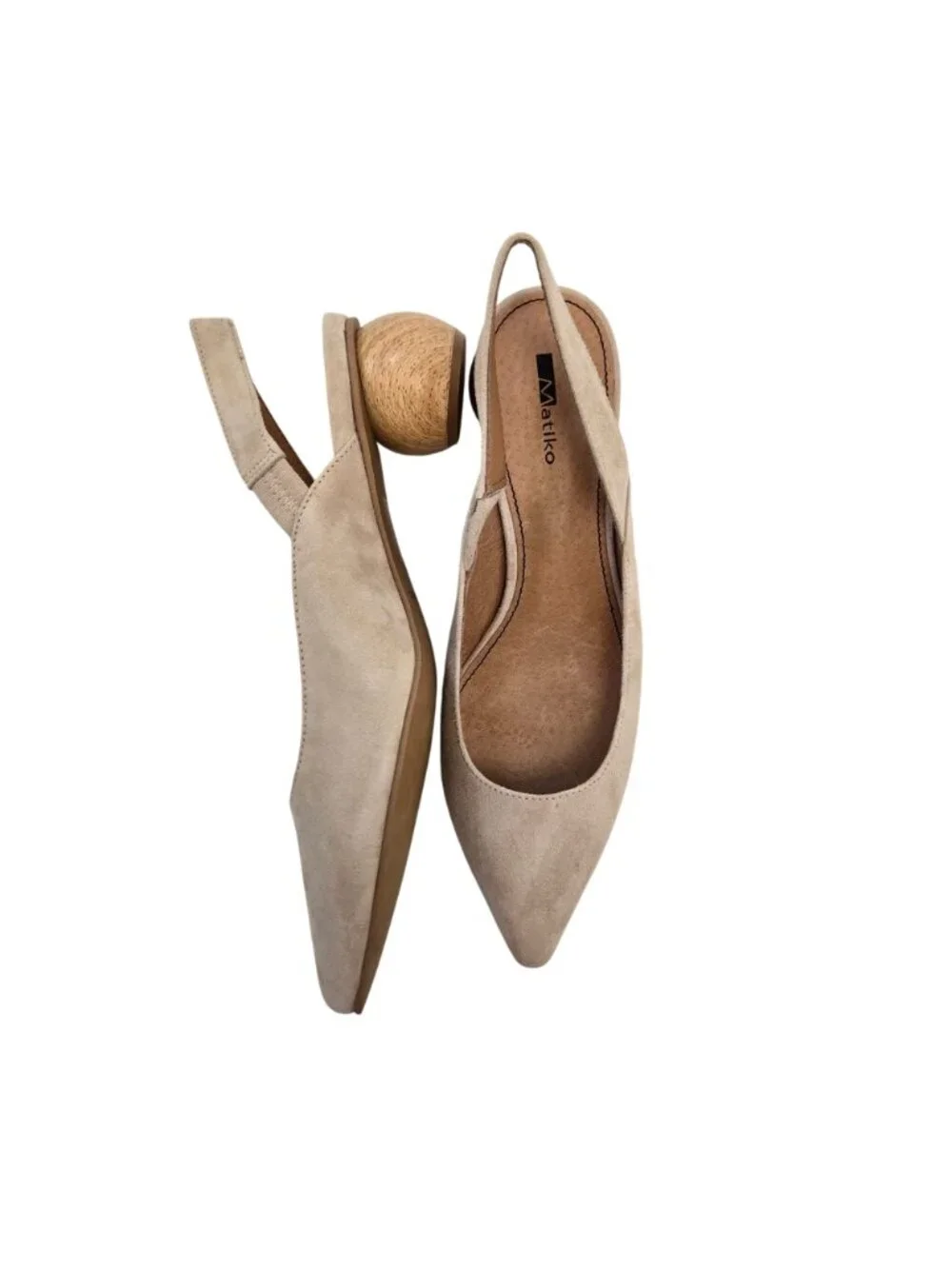 NWT/NIB Matiko Circa Suede Leather Pointy Toe Ball Heel Shoes Size 39/US 8.5